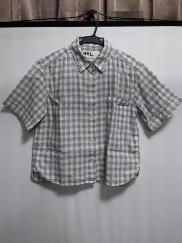 MHL 체크 무늬 반팔 셔츠 I 그레이 계열