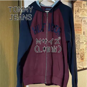 [ TOMMY JEANS ] 풀 집업 후드티 바이컬러