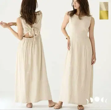 샌드레스문 린넨 백리본 원피스 sandlessmoon