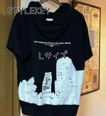 [ STYLEKEY ] 반팔 풀 집업 후드티 두꺼운 원단