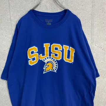 챔피온 SJSU 새너제이 주립 대학 팀 로고 프린트 티셔츠 2XL