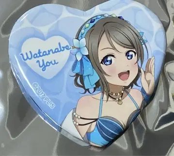 러브 라이브 Aqours 하트 캔뱃지 와타나베 요우