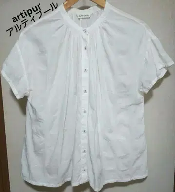 알티퓌르 artipur 아이보리 화이트 반팔 블라우스