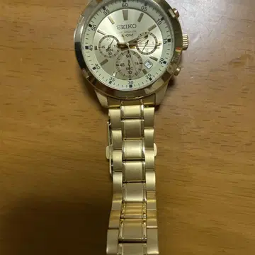SEIKO 골드 크로노그래프 손목시계