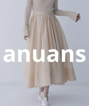 거의 미사용 anuans 플레어 스커트 MEDIUM 코랄 여성용