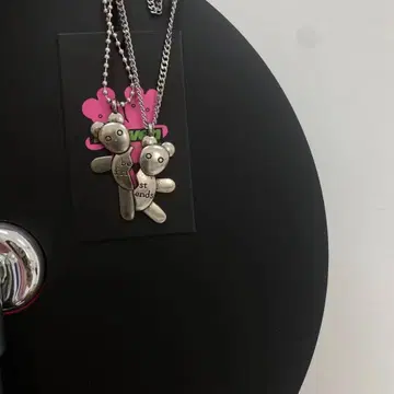 베어 모양 펜던트 목걸이 best friends