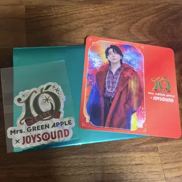 미세스 JOYSOUND 콜라보 코스터 오오모리 모토키 스티커