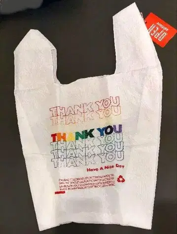 OPEN EDITIONS THANK YOU 에코백 레인보우