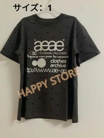 새상품 AEAE 그레이 도트 무늬 반팔 티셔츠