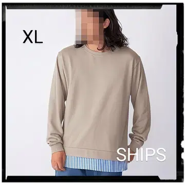 SHIPS [새상품급] 셔츠 레이어드 크루넥 맨투맨
