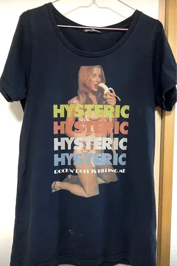 HYSTERIC GLAMOUR 그래픽 T셔츠 블랙