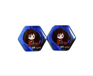 귀멸의 칼날 토미오카 기유 로프트 육각형 일본풍 패턴 캔뱃지 캔뱃지
