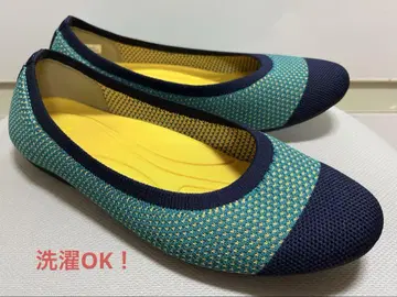 ABC SELECT 라운드 니트 펌프스 GREEN/NAVY