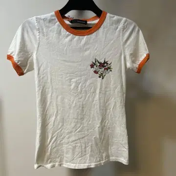 DSQUARED2 반팔 티셔츠 M 화이트/오렌지