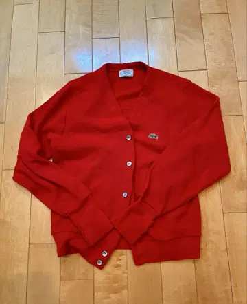 Lacoste IZOD USA제 70~80년대 아크릴 가디건 S