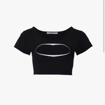 [ theredthread ] S open tee heart black