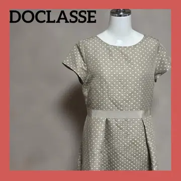 DOCLASSE 도트 무늬 원피스 베이지 9호 새상품급