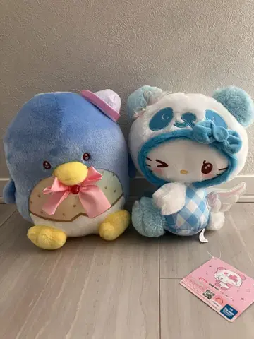 팬더 헬로키티 에모큥~토 엔젤 BIG 봉제인형 블루