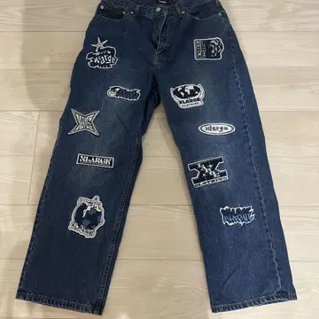 XLARGE 배지 배기 데님 블루 34인치 레어