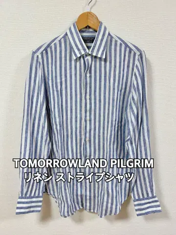 [새상품급] TOMORROWLAND PILGRIM 린넨 스트라이프 셔츠