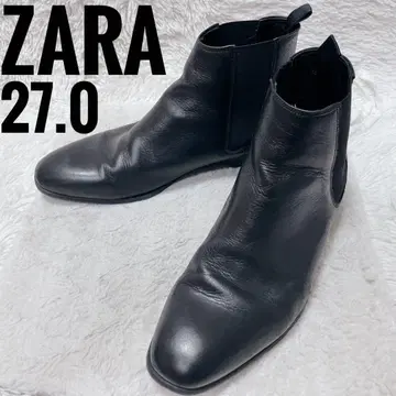 ZARA 사이드 고어 부츠 27.0cm 블랙 심플 남성용