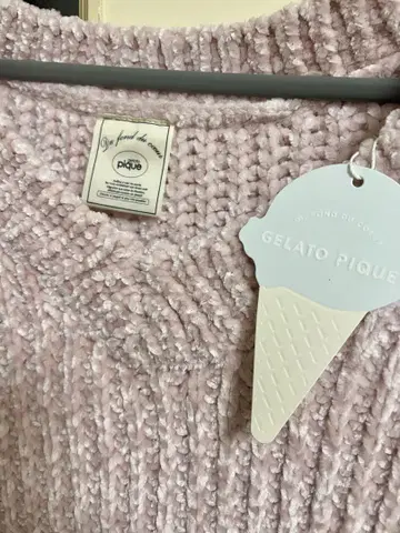GELATO PIQUE 리브 니트 셋업 핑크 레어