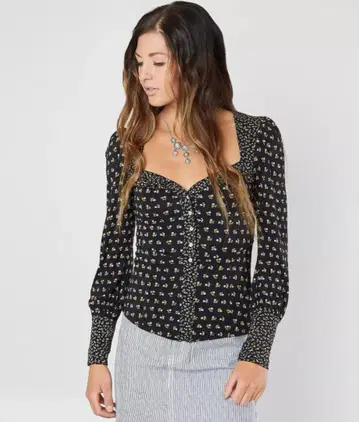 미착용 FREE PEOPLE 긴팔 블라우스 L