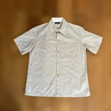 A.P.C. 프랑스제 베이지 반팔 셔츠 S