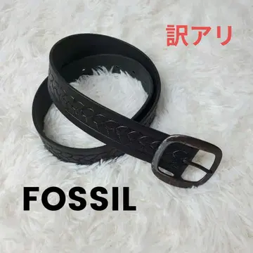 [하자품] FOSSIL 블랙 땋은 디자인 벨트