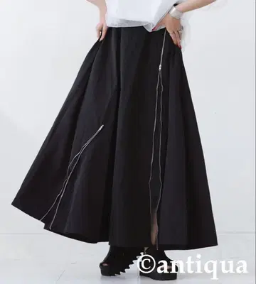 antiqua 발수 가공 플레어 스커트