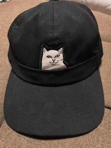 RIPNDIP 고양이 자수 블랙 캡