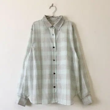 IENA LA BOUCLE 2024 AW 격자 무늬 시어 울 셔츠