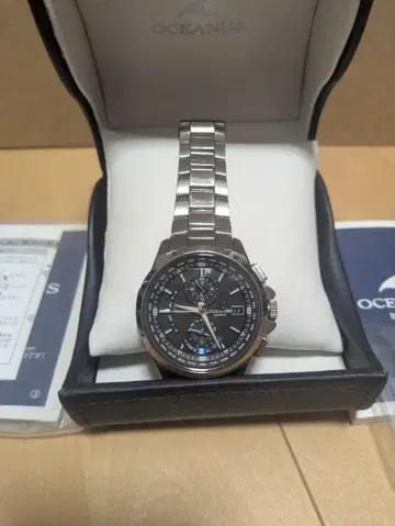 오시아나스 OCEANUS 5141 블랙 다이얼 시계 카시오