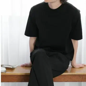 [ CTHY ] HIGH GOUGE BASIC H/S TEE BLACK