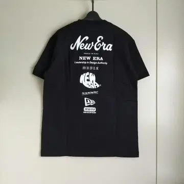 뉴에라 무라사키 스포츠 별주 백 프린트 T 블랙 L 새상품