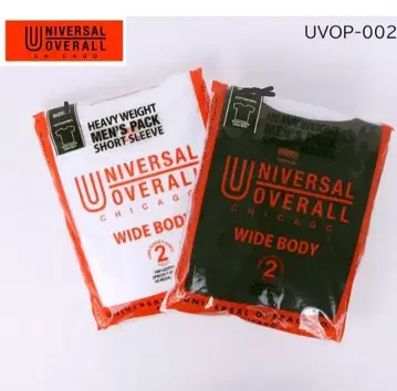 UNIVERSAL OVERALL 티셔츠 흰검 1장씩 2장 세트