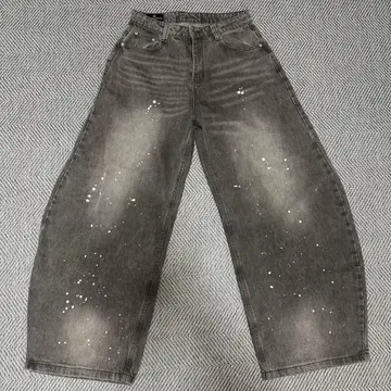 G.E.E.K SPLASH WASHED BAGGY DENIM PANTS