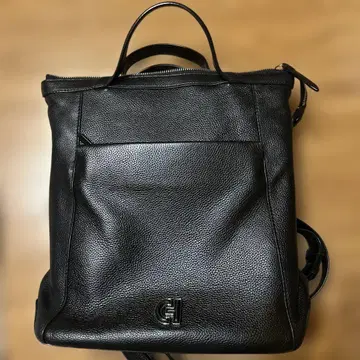 콜한 백팩 천연 가죽 블랙