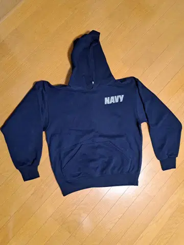 NAVY 후드 부착 후드티 네이비