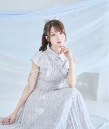 로제뮤즈 pleats floral print dress 그레이