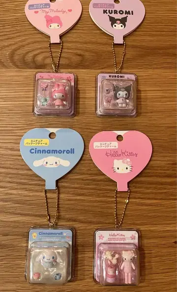 산리오 캐릭터즈 미니어처 패키지 참 묶음 판매