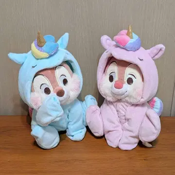 디즈니 스토어 칩과 데일 유니콘 봉제 인형