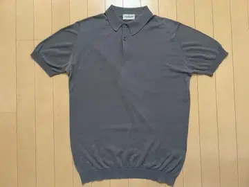 John Smedley 피케 셔츠 Adrian 코튼 M 코블 그레이