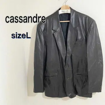 cassandre 사이즈 L 고급 가죽 자켓 천연 가죽 블랙