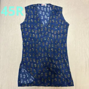 R by 45rpm 꽃무늬 슬리브리스 상의 사이즈 2