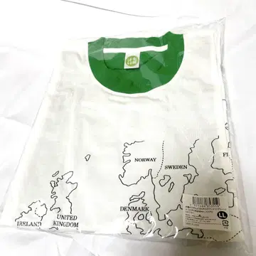 [미사용 새상품] 수요도의 EURO21 T셔츠 (그린) LL