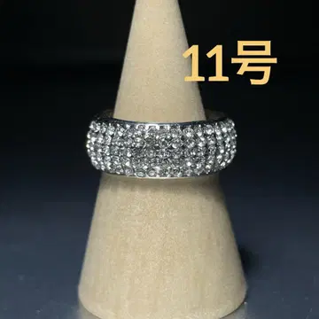 빈티지 패션 반지 실버 11호 파베 반지 스톤 와이드