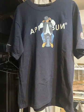 APPLESUM 뉴욕 양키스 T셔츠 네이비