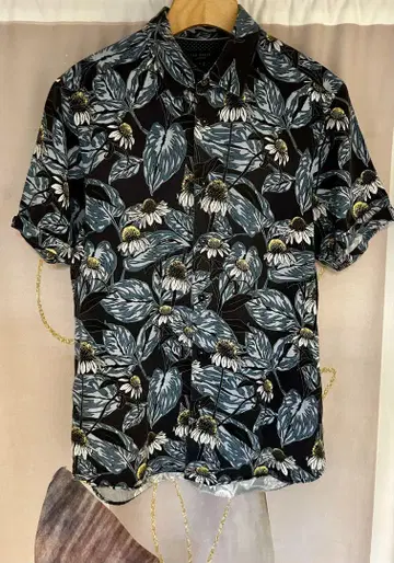 테드 베이커 런던 해바라기 반팔 리오셀 꽃무늬 셔츠 터키산