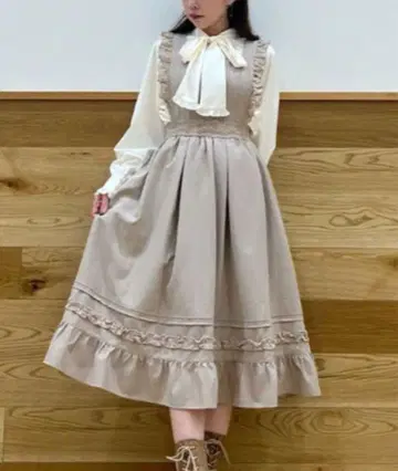 axes femme 엑시즈팜 에이프런 레트로 멜빵 원피스